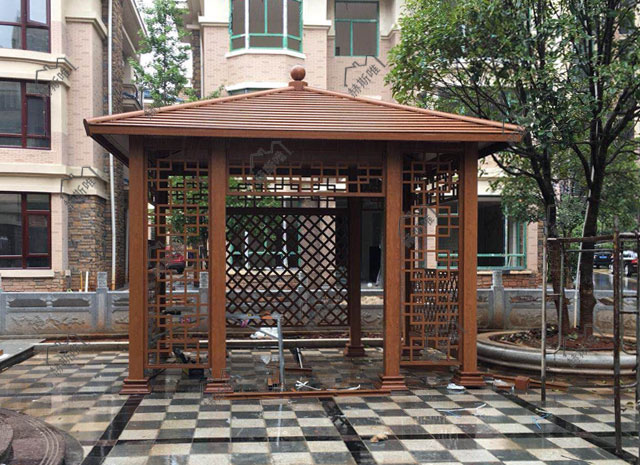 湖南株洲鋁合金四角涼亭