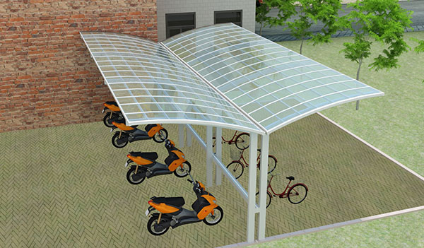 小區(qū)自行車(chē)停車(chē)棚哪種材質(zhì)好