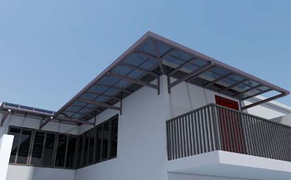 鋁合金遮陽(yáng)雨棚