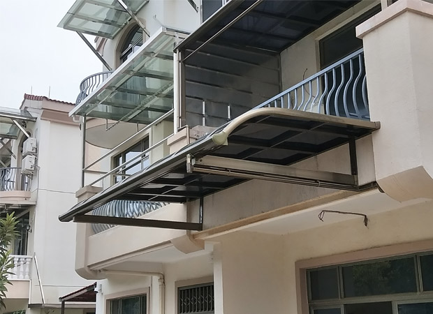 別墅小區(qū)遮陽雨棚