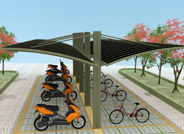 小區(qū)自行車車棚