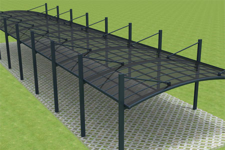汽車車棚，美觀與實(shí)用并存