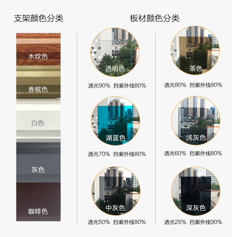 鋁合金雨棚顏色