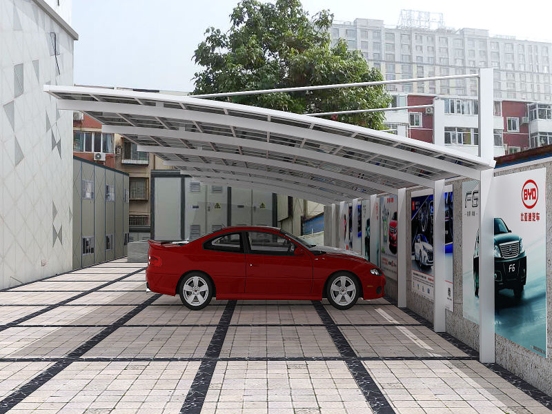 斜拉式汽車車棚